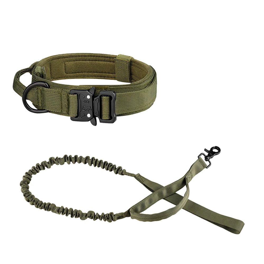 Dog Collar Durable Tactical Leash Set