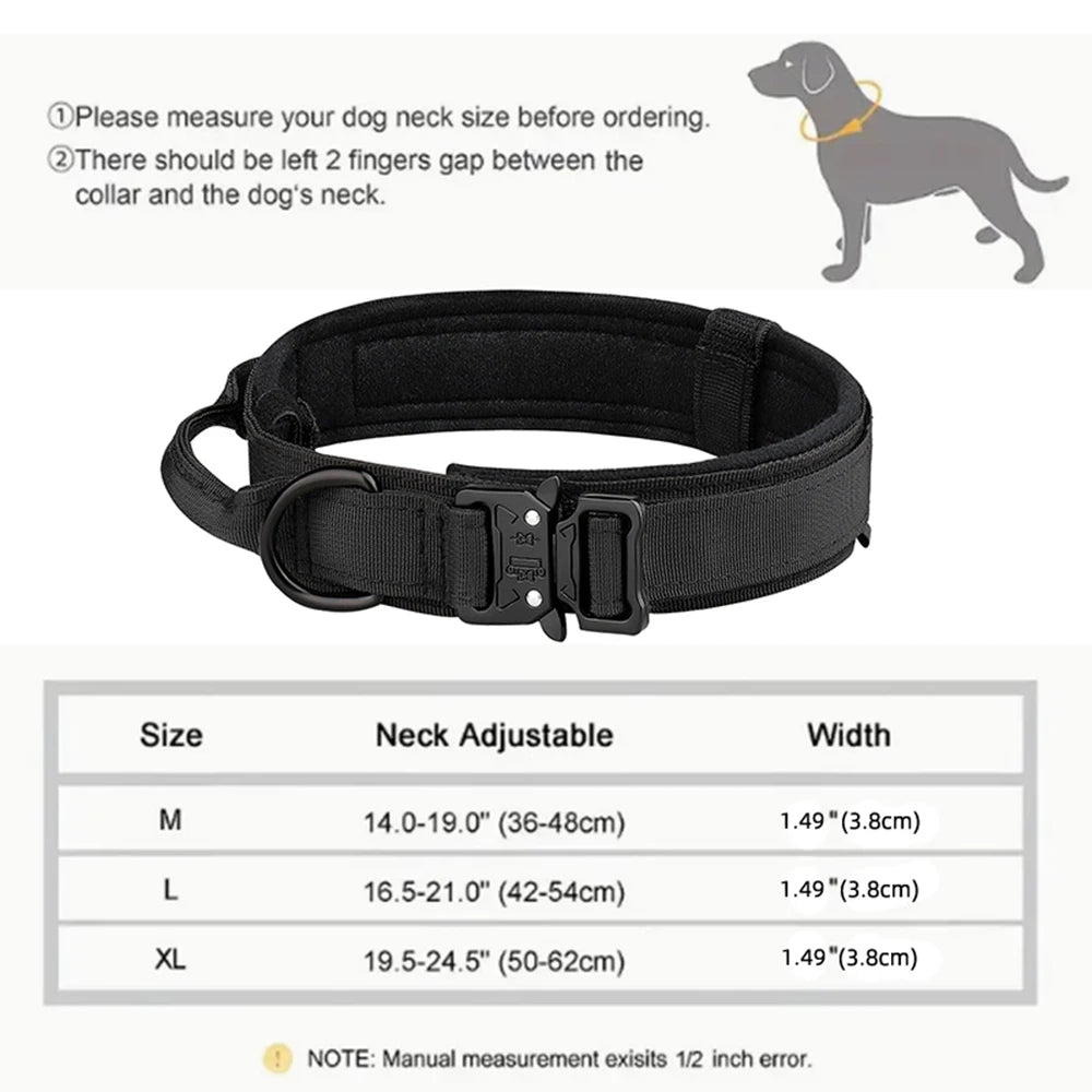 Dog Collar Durable Tactical Leash Set