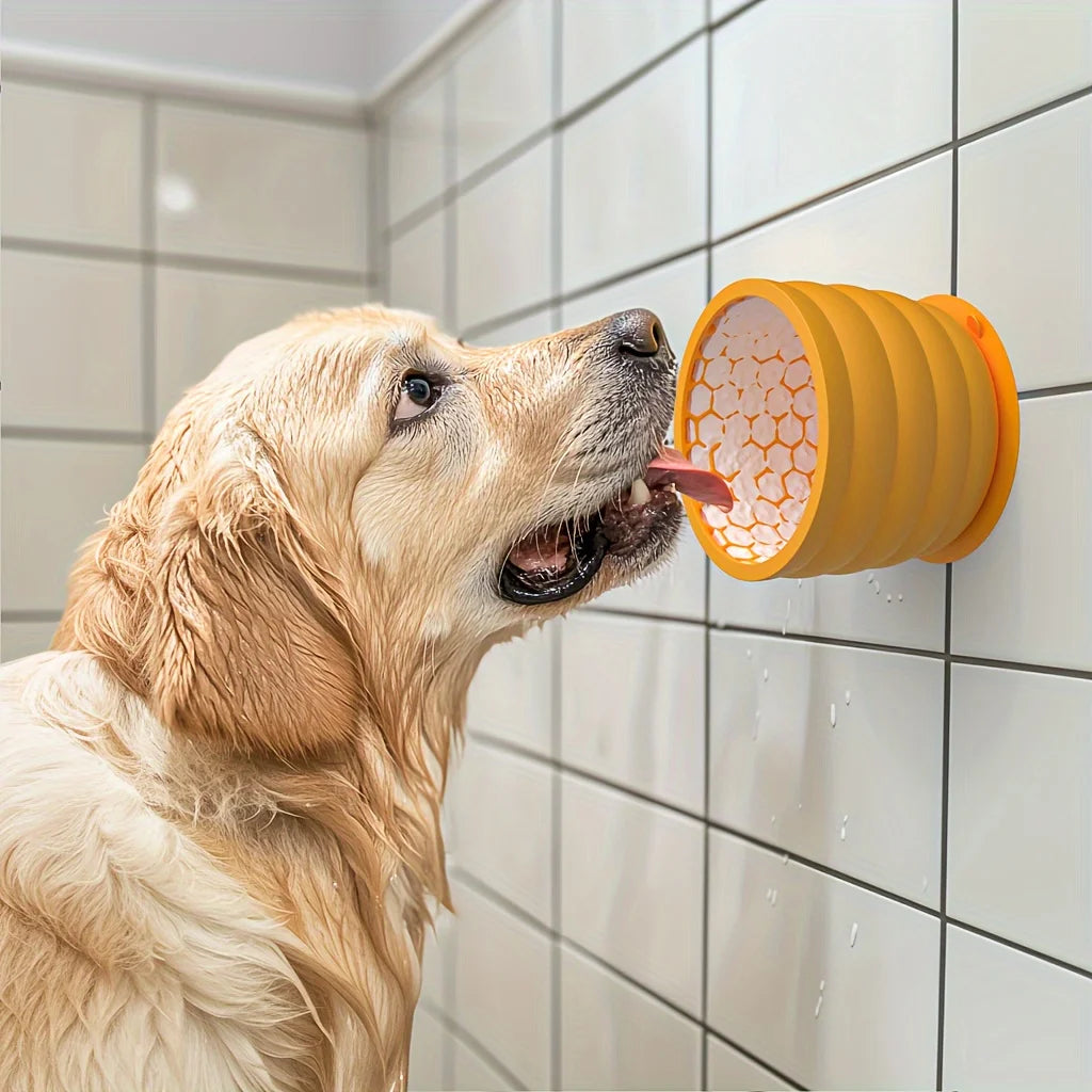Silicone Slow Feeder Pet Bowl with Anti-Slip Base