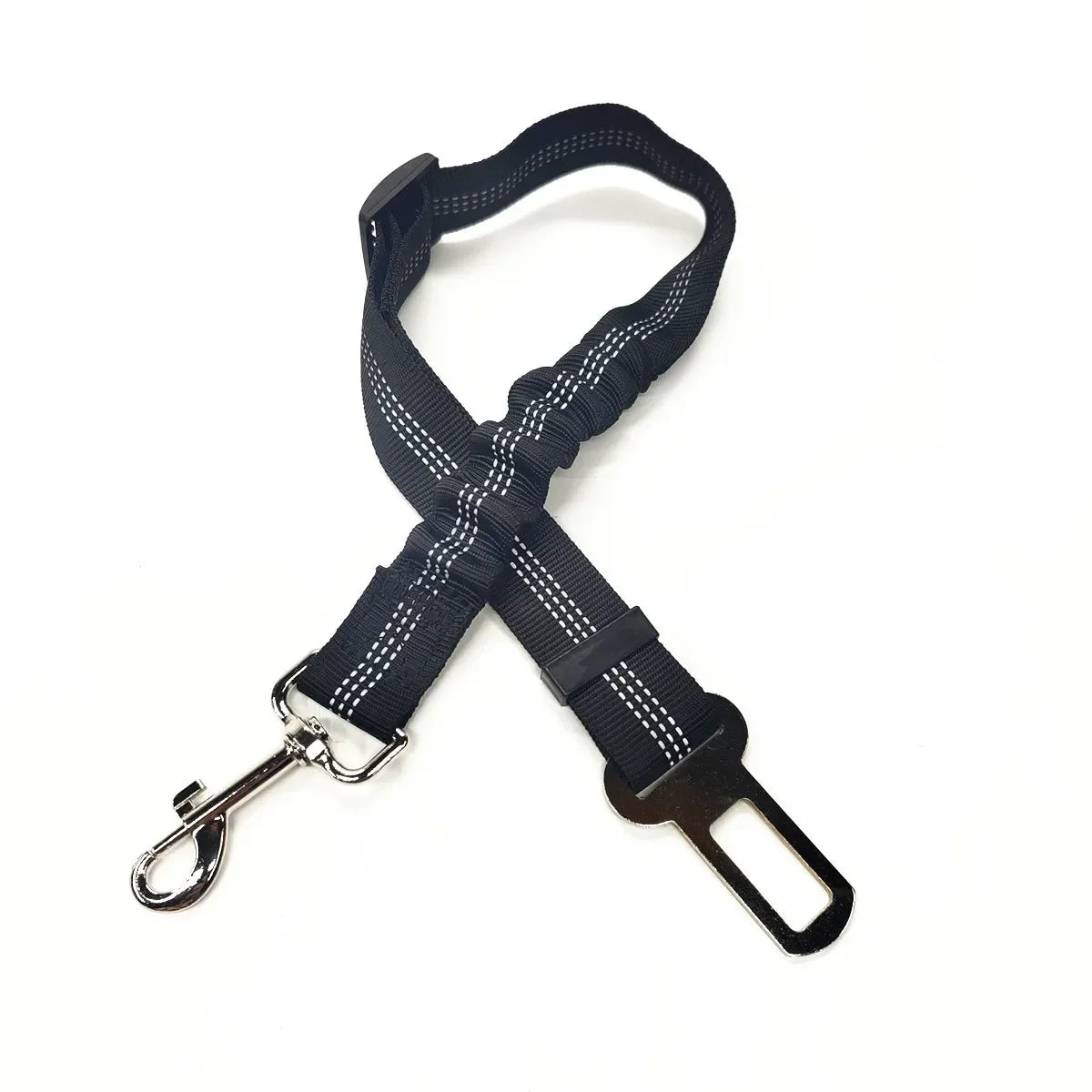 Adjustable Pet Car Seat Belt with Harness Lead Clip