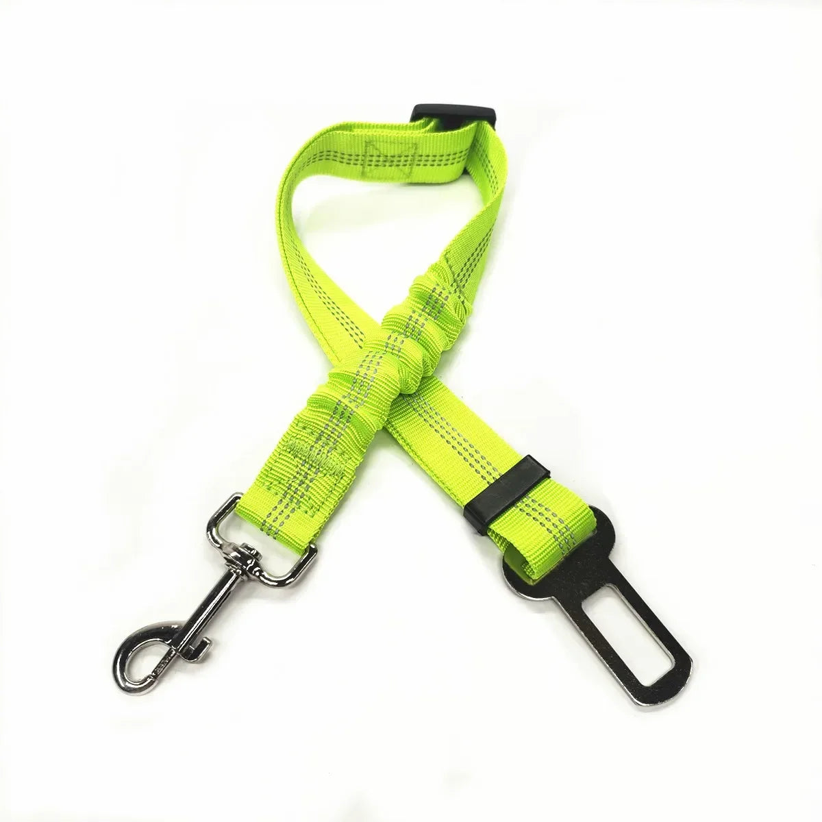 Adjustable Pet Car Seat Belt with Harness Lead Clip