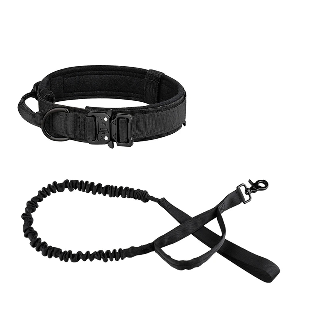 Dog Collar Durable Tactical Leash Set