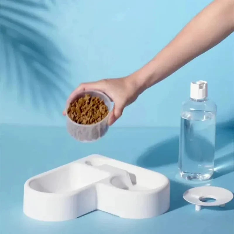 Automatic Pet Feeder & Waterer: Dual Bowl