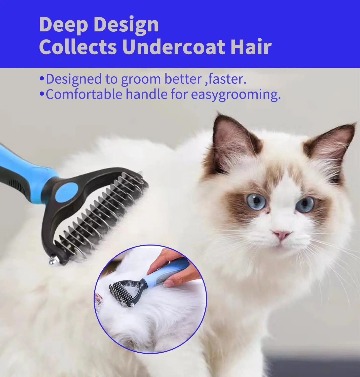 Professional Pet De-Shedding Comb