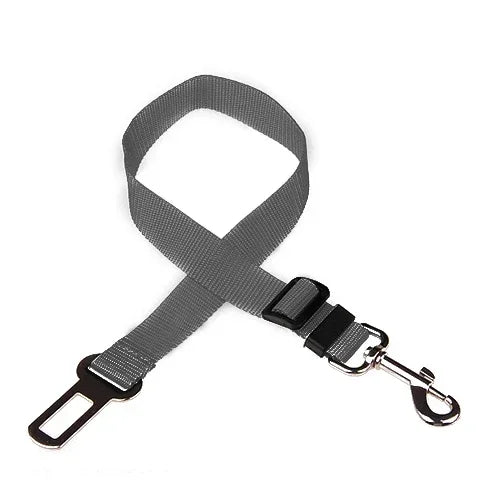 Adjustable Pet Car Seat Belt with Harness Lead Clip