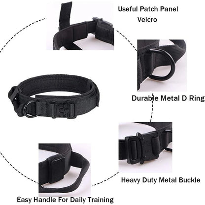 Dog Collar Durable Tactical Leash Set
