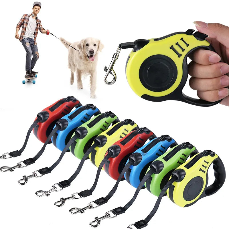 Retractable Dog Leash with Traction Rope