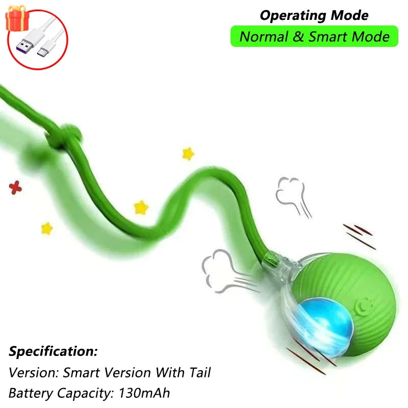 Interactive Automatic Rolling Ball Toy for Pets - 360° Smart Electric Pet Toy