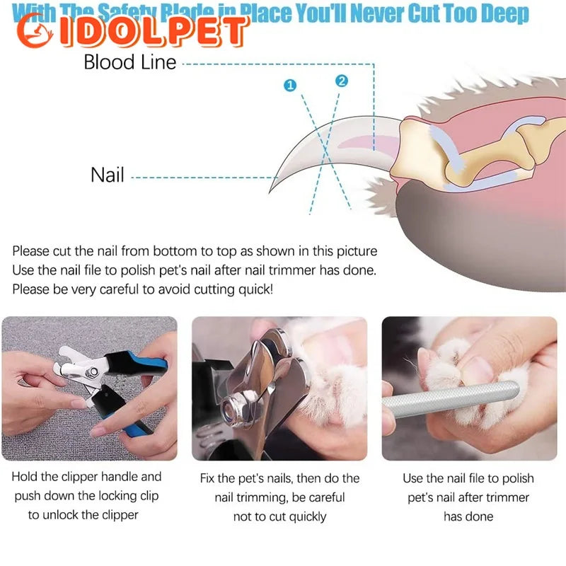 Pet Nail Clipper with Safety Guard