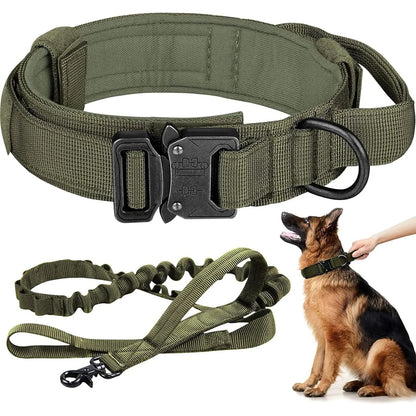 Dog Collar Durable Tactical Leash Set
