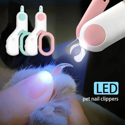 LED Light Pet Nail Clipper Cutter with Safety Lock