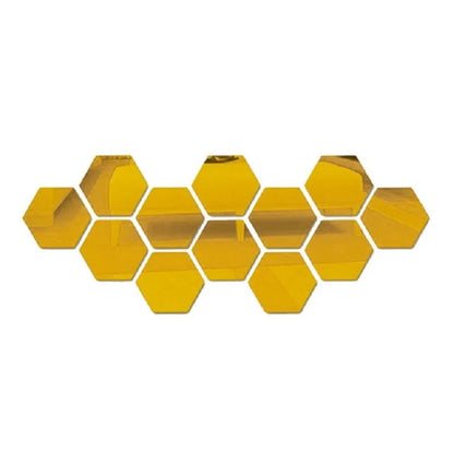 3D Hexagon Mirror Wall Stickers