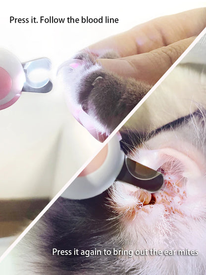 LED Light Pet Nail Clipper Cutter with Safety Lock