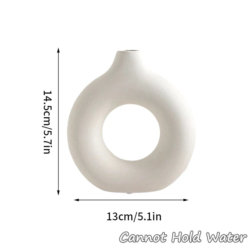 Pure White Ceramic Vase-Single Stem