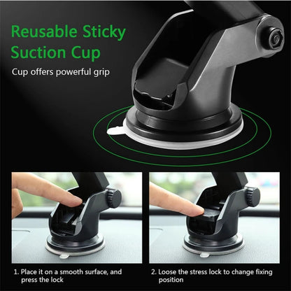 2-in 1 Universal Suction Car Phone Holder Mount