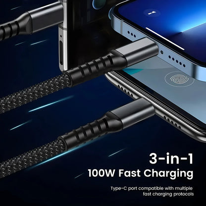 3-in-1  USB-C Fast Charger Cable