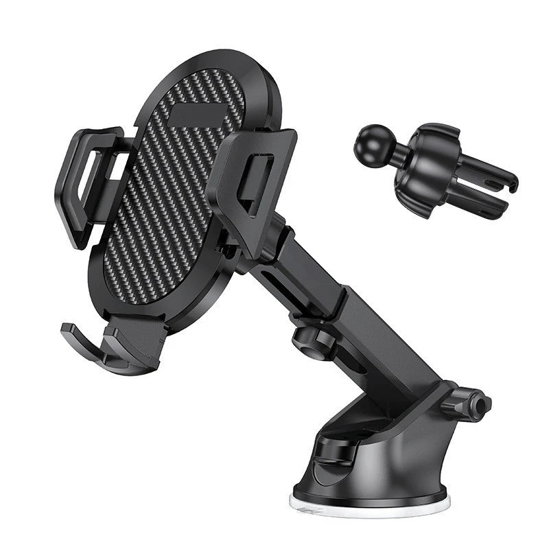 2-in 1 Universal Suction Car Phone Holder Mount