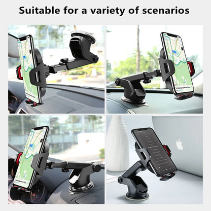 2-in 1 Universal Suction Car Phone Holder Mount